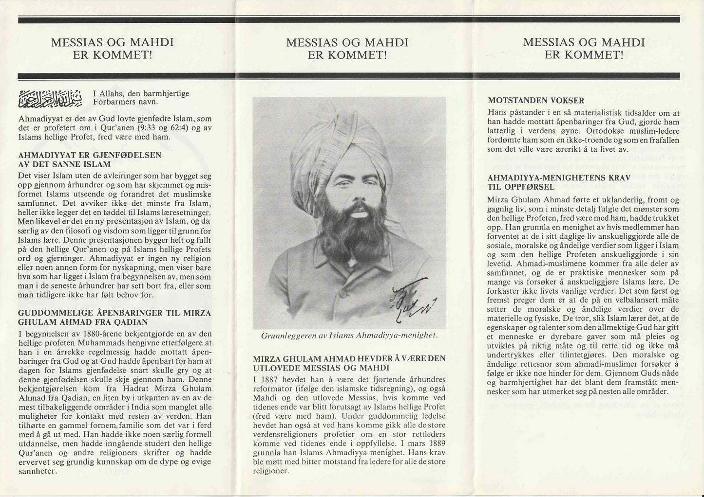 Messias og Mahdi er kommet! (Norwegian Language)