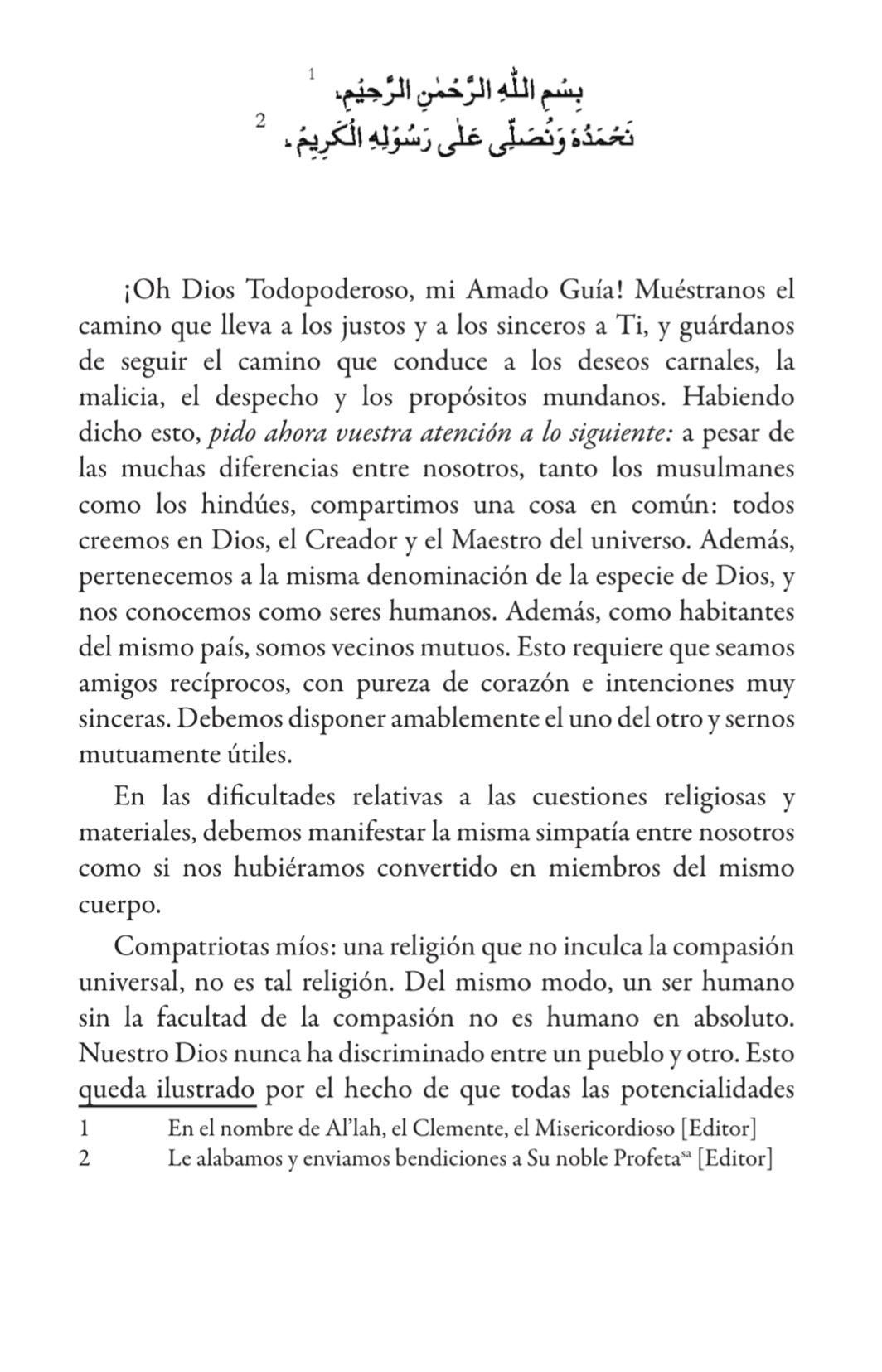 Un Mensaje de Paz