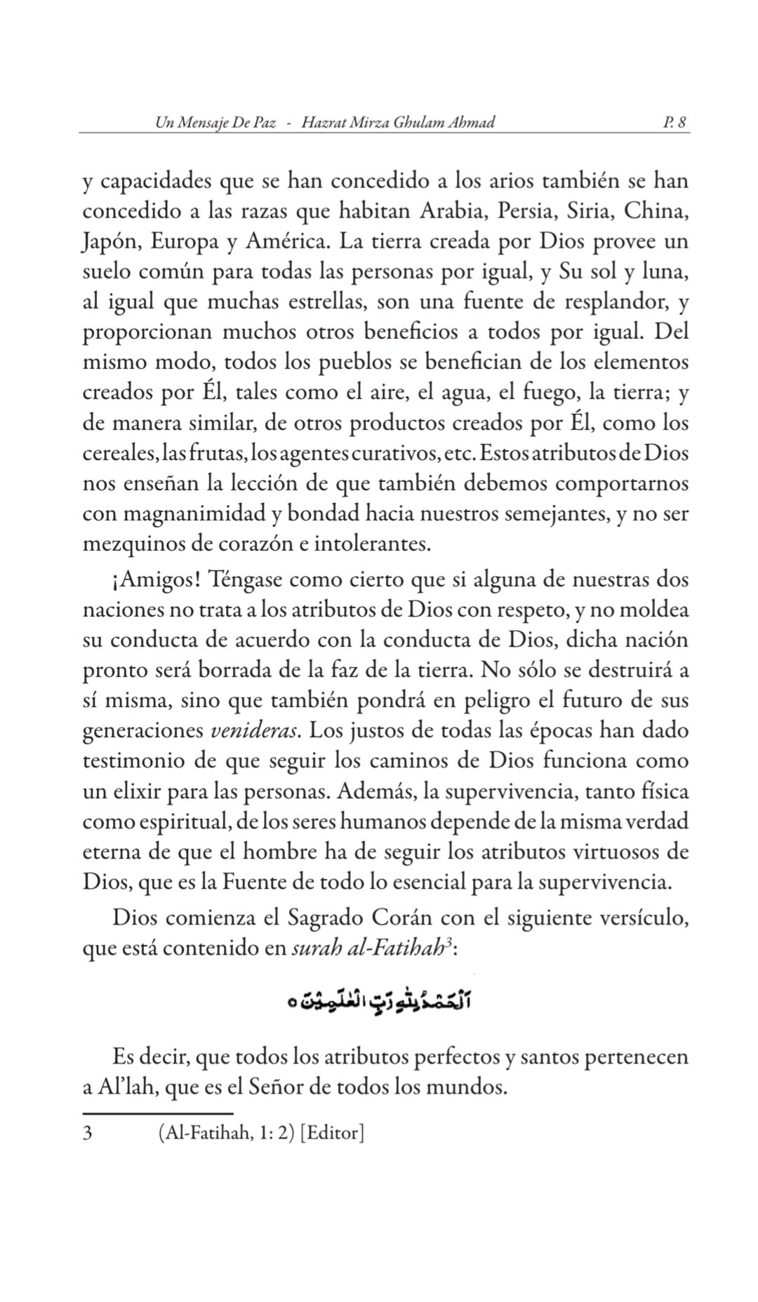 Un Mensaje de Paz