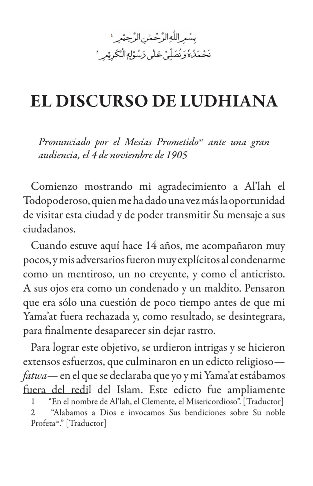 El Discurso de Ludihana