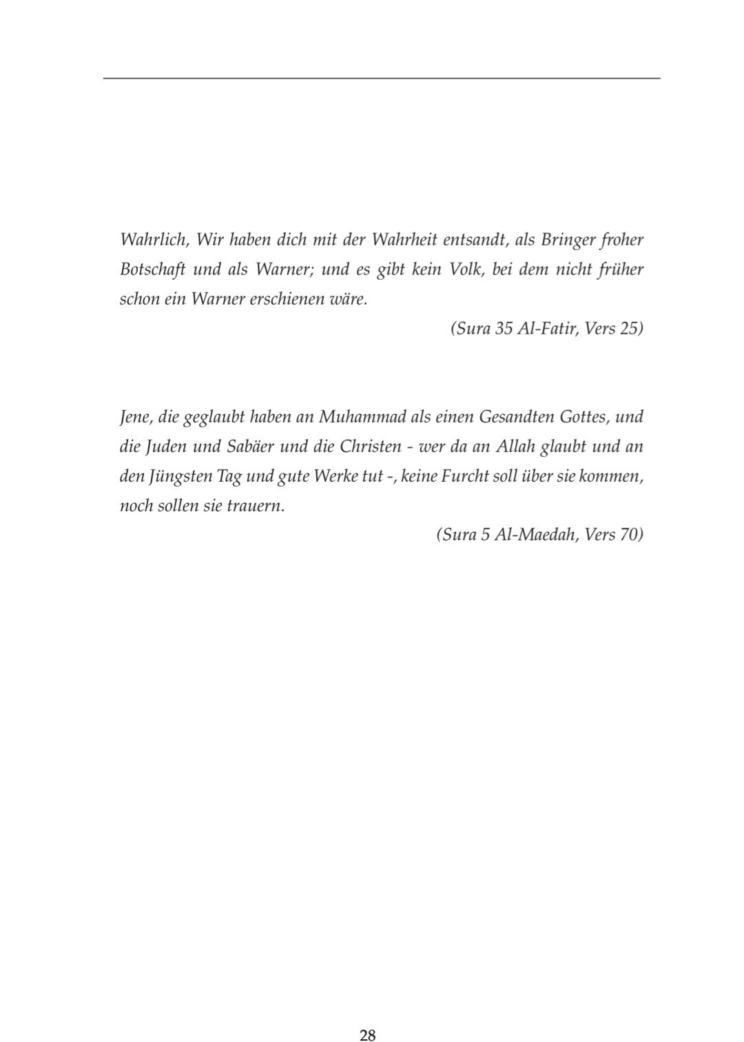 Islam - Antworten auf die Fragen unserer Zeit.