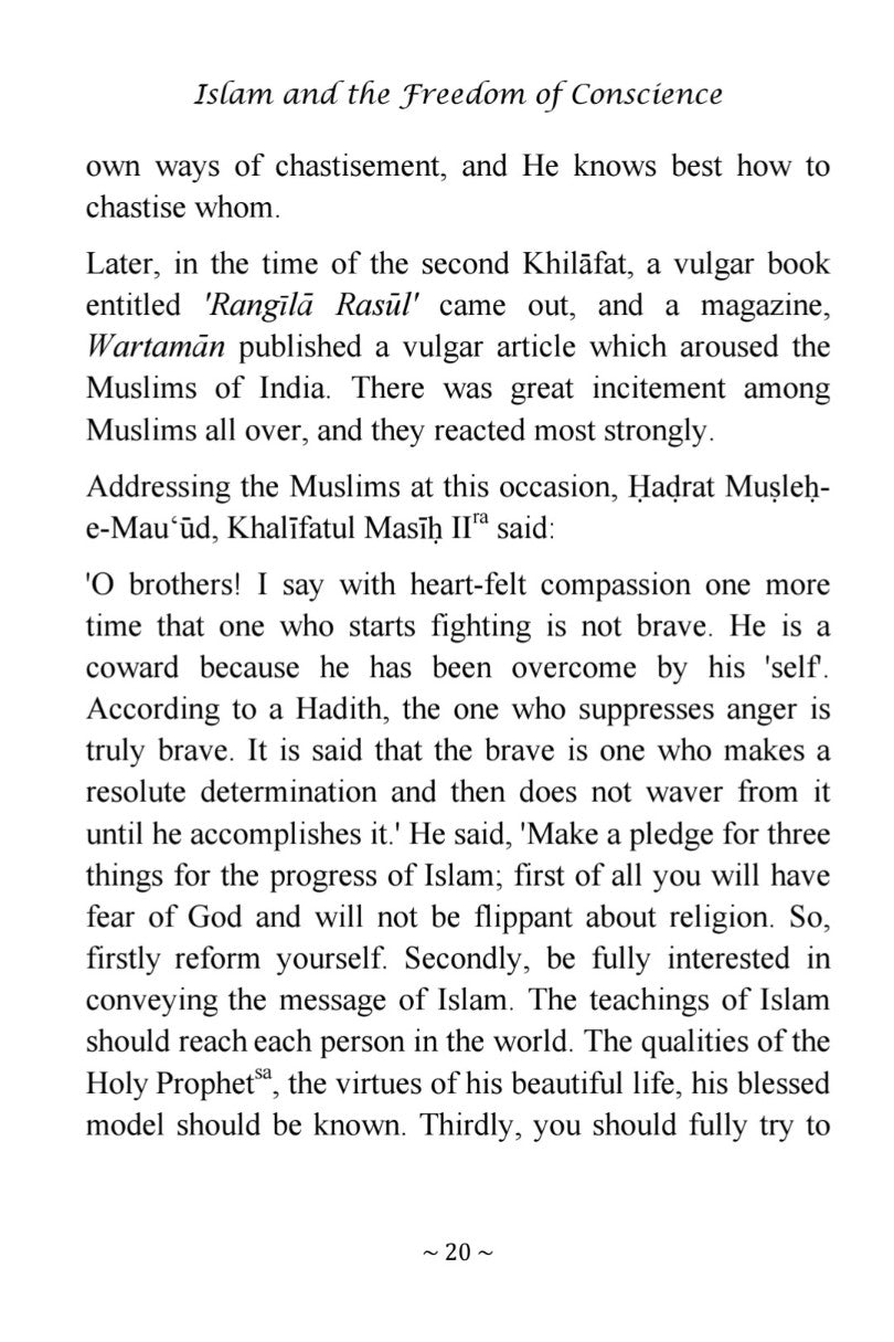 Islam and the Freedom of Conscience