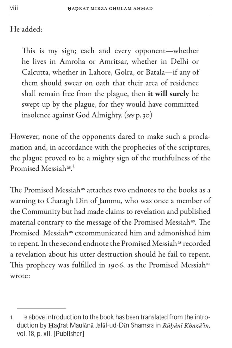 Defense against the plague and a Criterion for the Elect of God