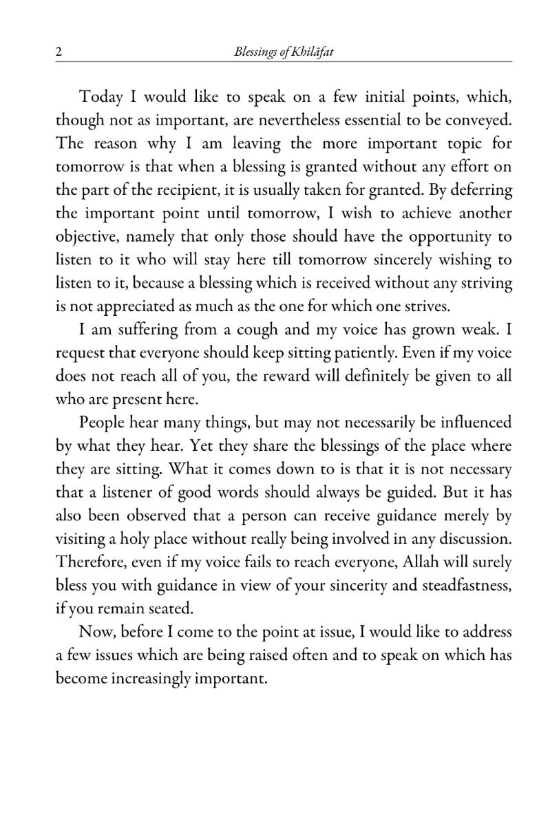 Blessings of Khilafat