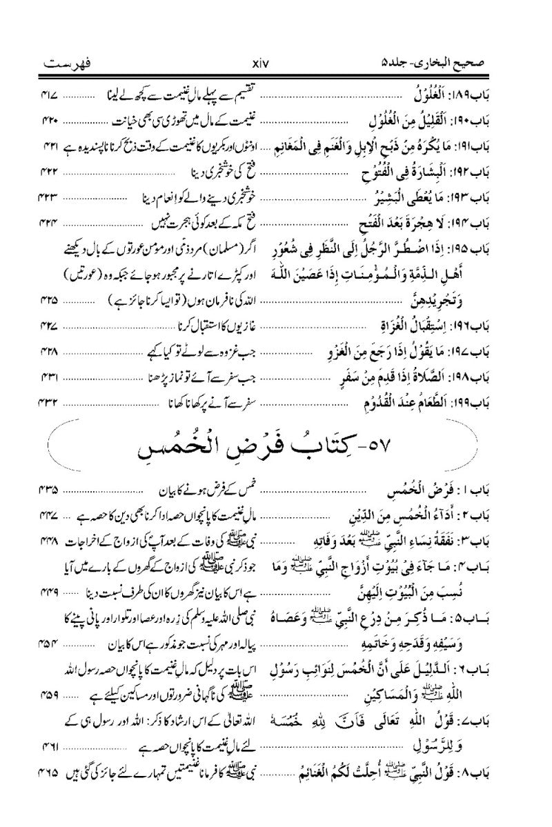 حدیث نمبر 2690 تا 3189، صحیح بخاری جلد پنجم
