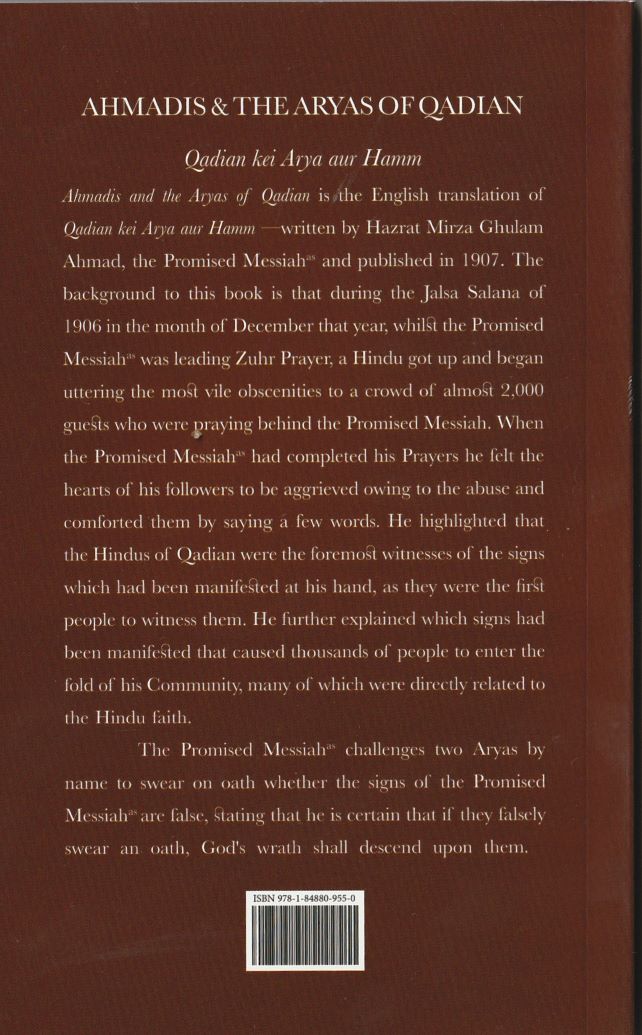 Ahmadis And The Aryas Of Qadian