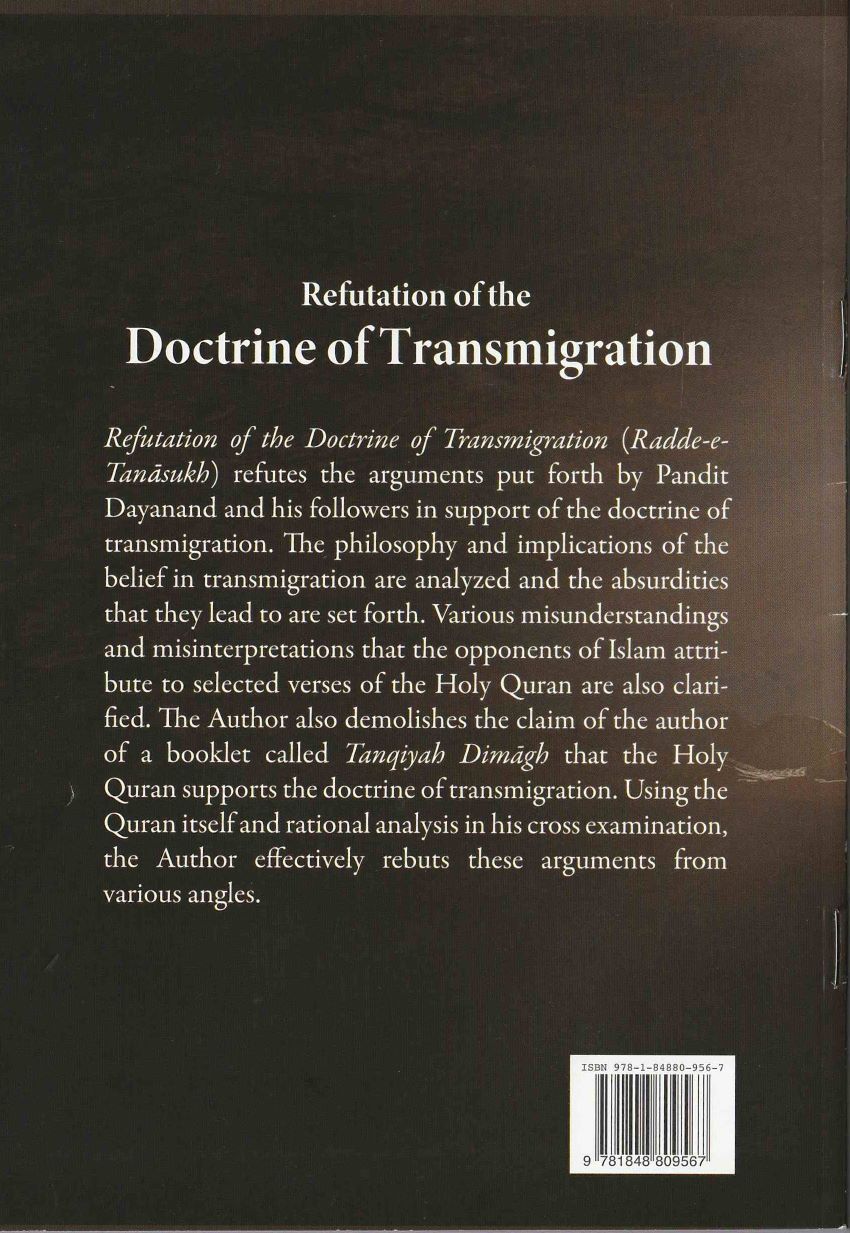 Refutation of the Doctrine of Transmigration