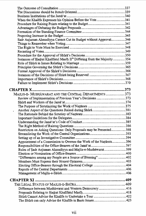 System of Mushawarat in Jamaat e Ahmadiyya