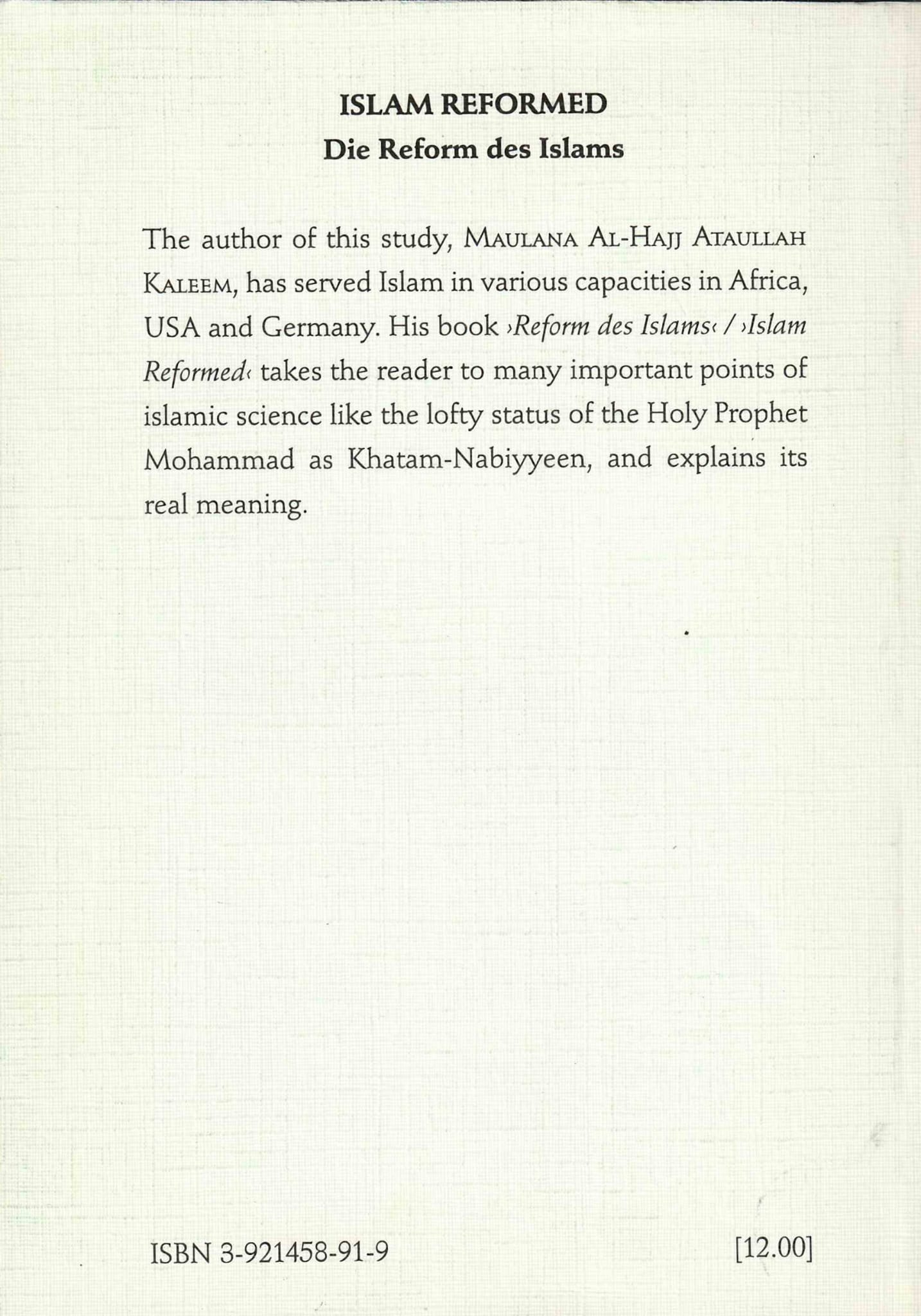 Die Reform des Islams (Islam Reformed)