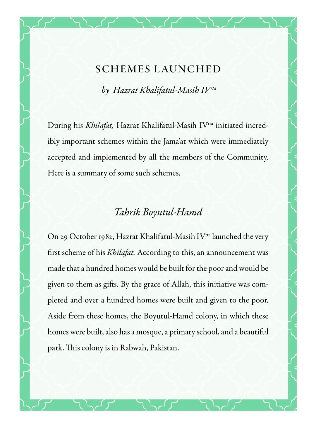 Khalifatul Masih the IV