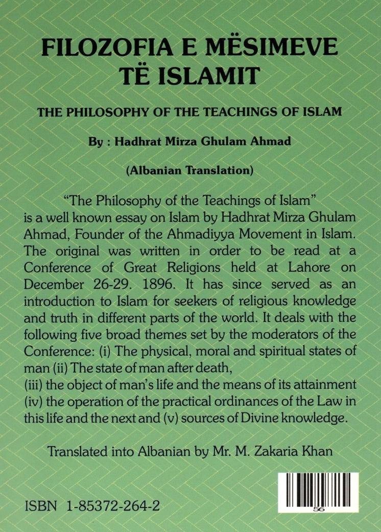 The Philosophy of The Teaching of Islam (Albanian Language)
