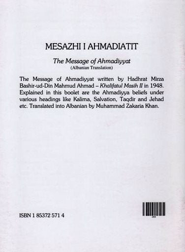 Message of Ahmadiyyat (Albanian)
