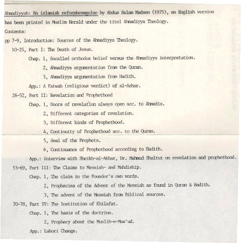 Ahmadiyyah, an Islamic Reformation