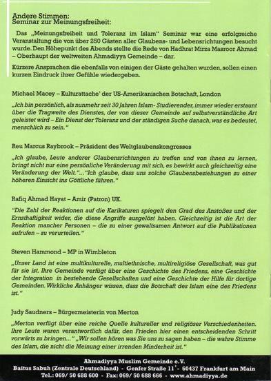 Meinungsfreiheit & Toleranz im Islam.