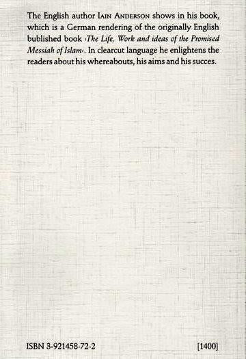 Hadhrat Mirza Ghulam Ahmad von Qadian (AS)