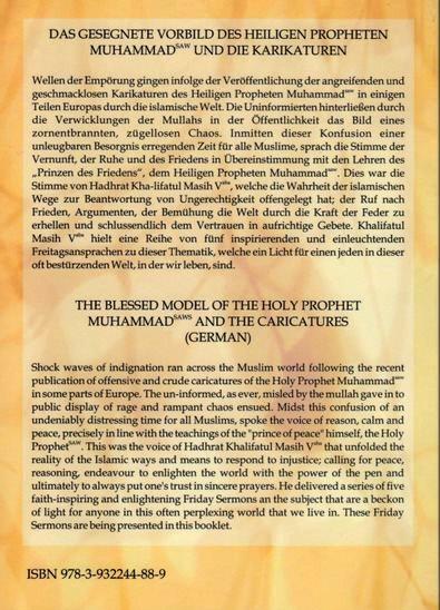 Das gesegnete Vorbild des Heiligen Propheten Muhammad (saw) und die Karikaturen.