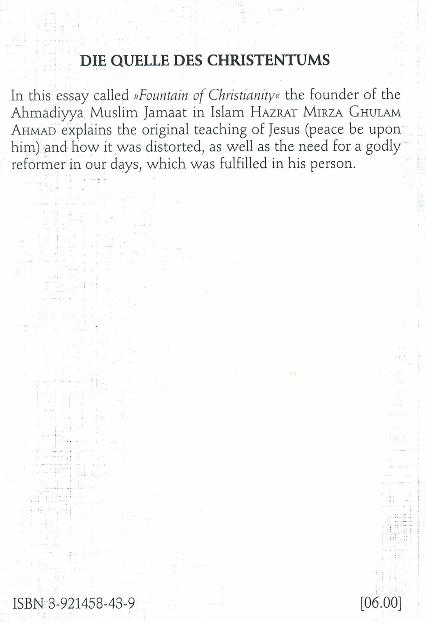 Die Quelle Des Christentums.