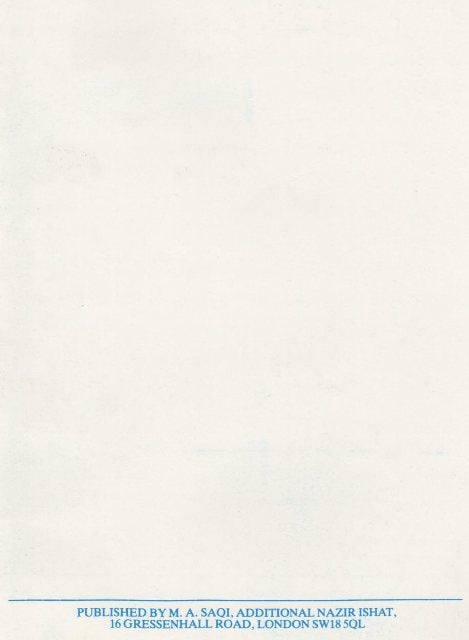 Message of Ahmadiyyat پیامِ احمدیت