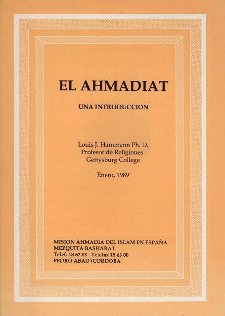 Ahmadiyyat Β An Introduction