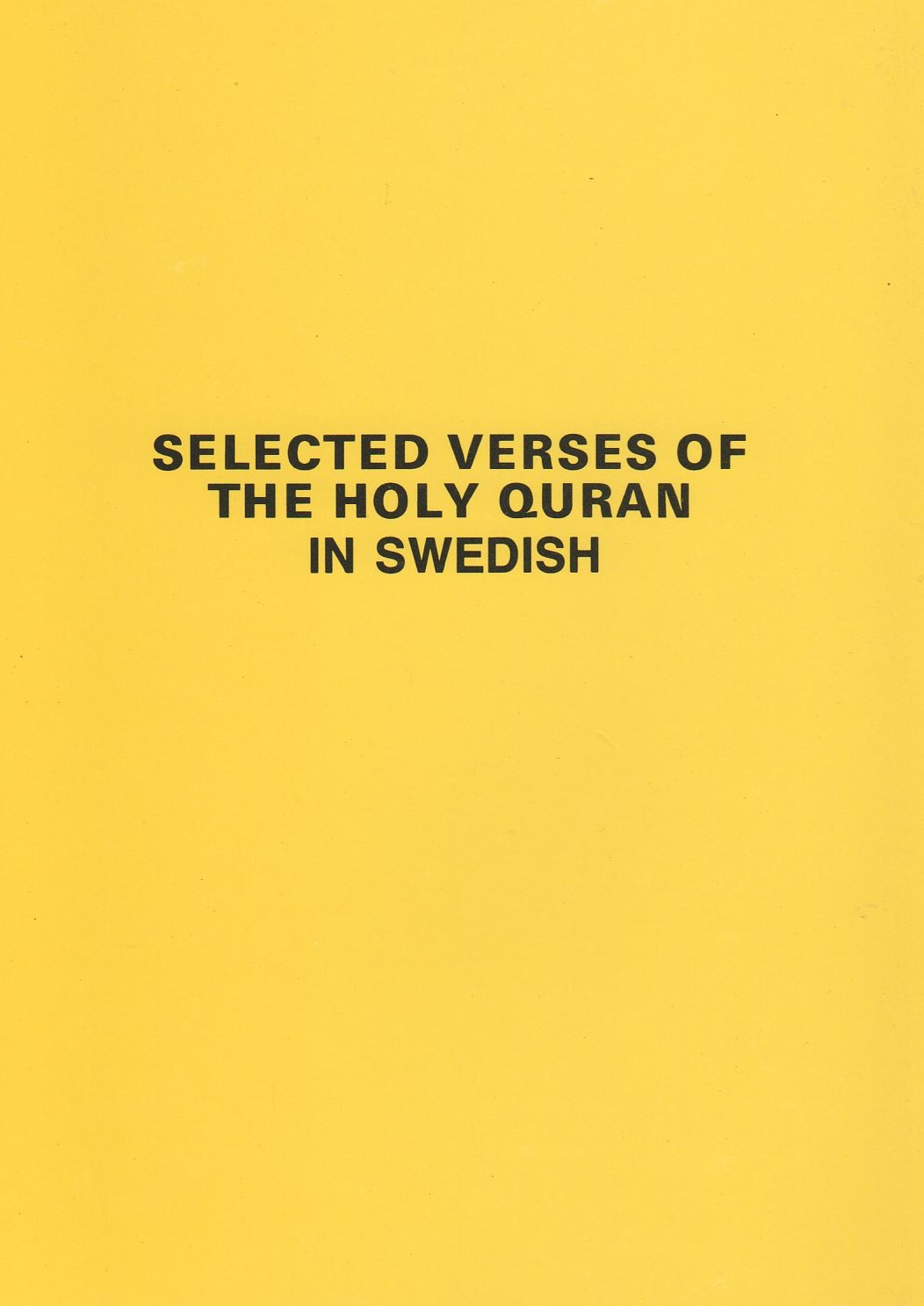 Selected Verses of the Holy Quran