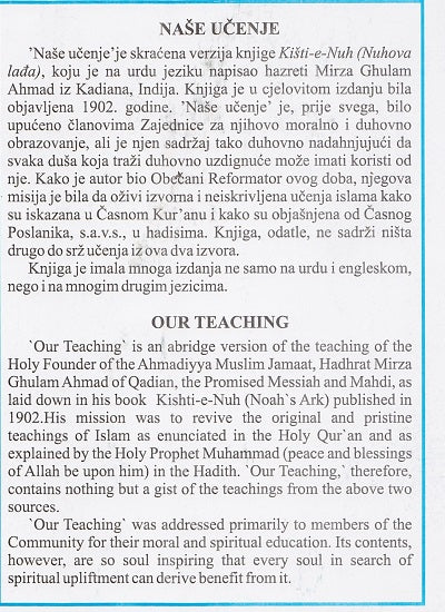 Our Teachings (Bosnian Translation)