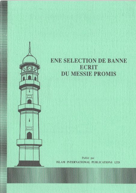 Selection from the writings of the Promised Messiah