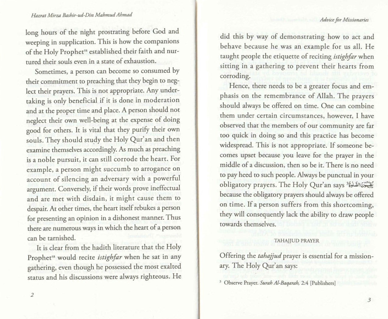 Advice to Missionaries