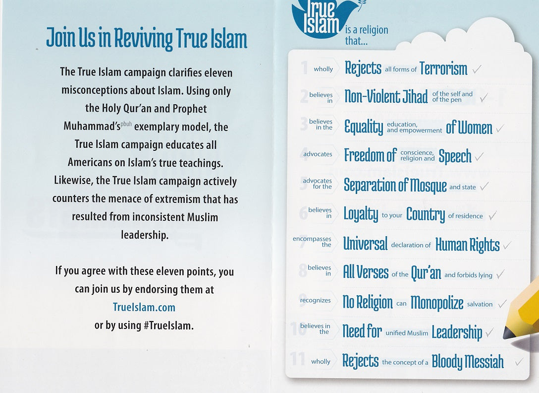 True Islam and the Extremists (100 pamphlets)