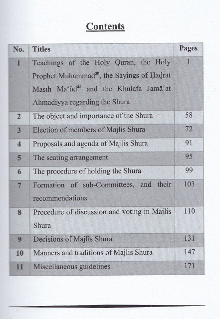 Essential Guidlines for Shura