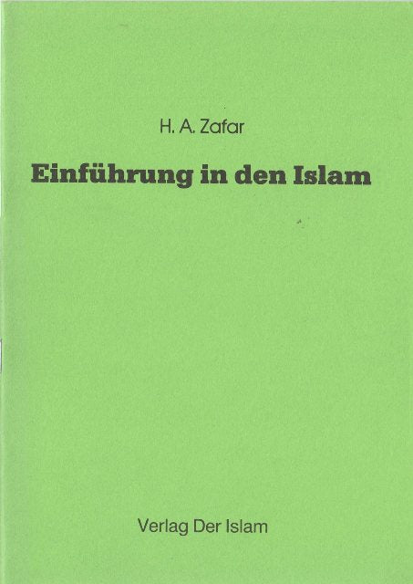 Einführung in den Islam.