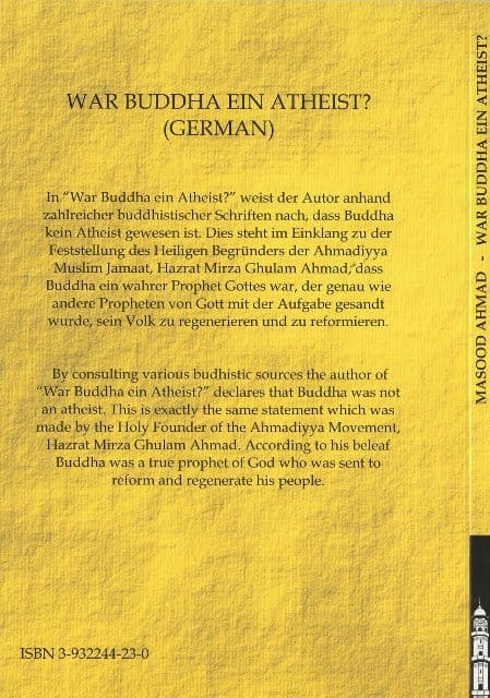 War Buddha Ein Athiest?