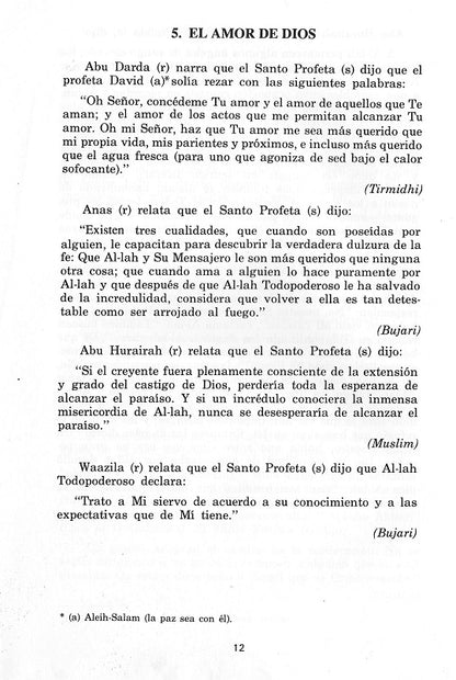 Selected Sayings of the Holy Prophet(pbuh) in Spanish