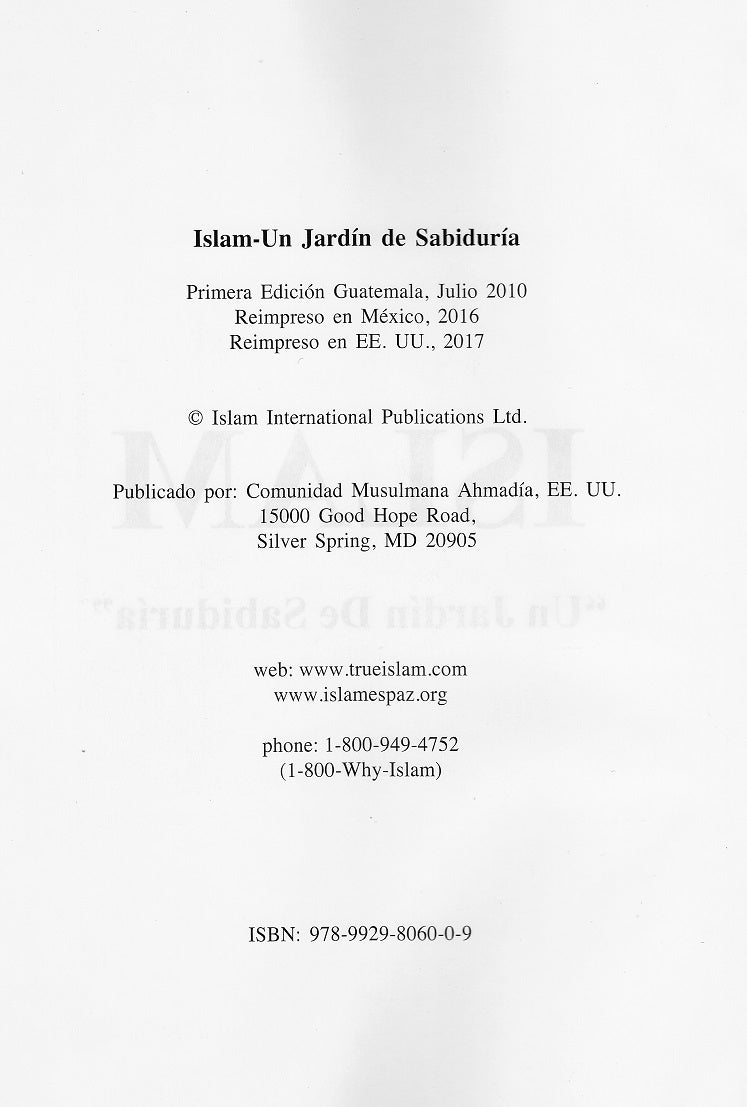 Islam, Un Jardin de Sabiduria
