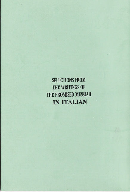 Selection from the Writings of the Promised Messiah