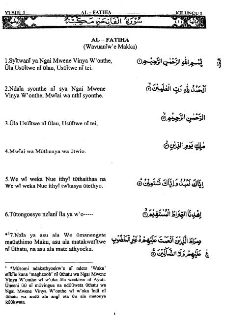 Holy Quran with Kikamba translation