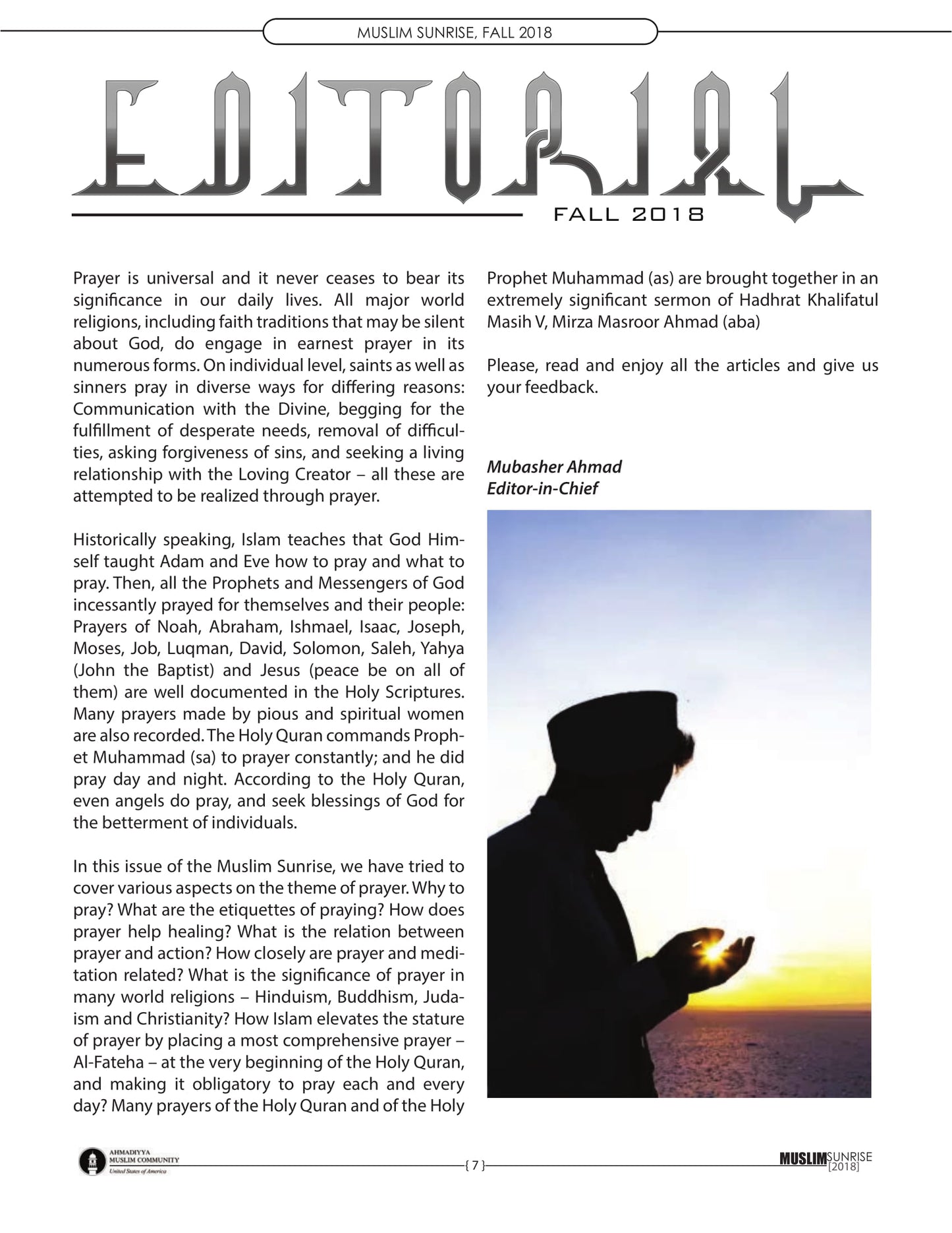 Muslim Sunrise - Monthly Subscription