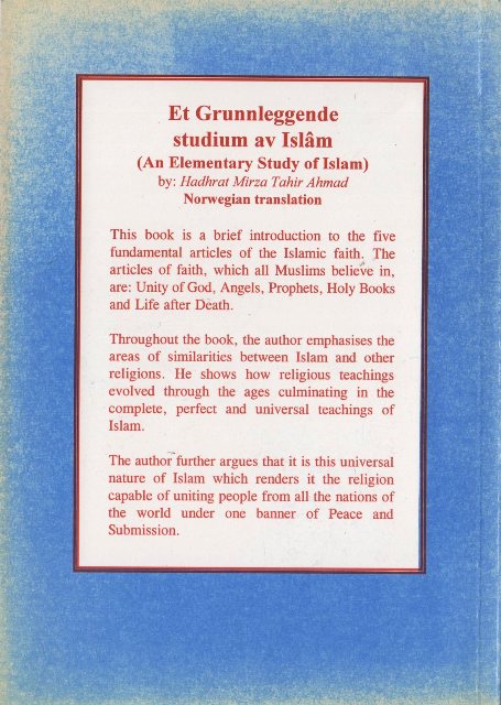 An Elementary Study of Islam