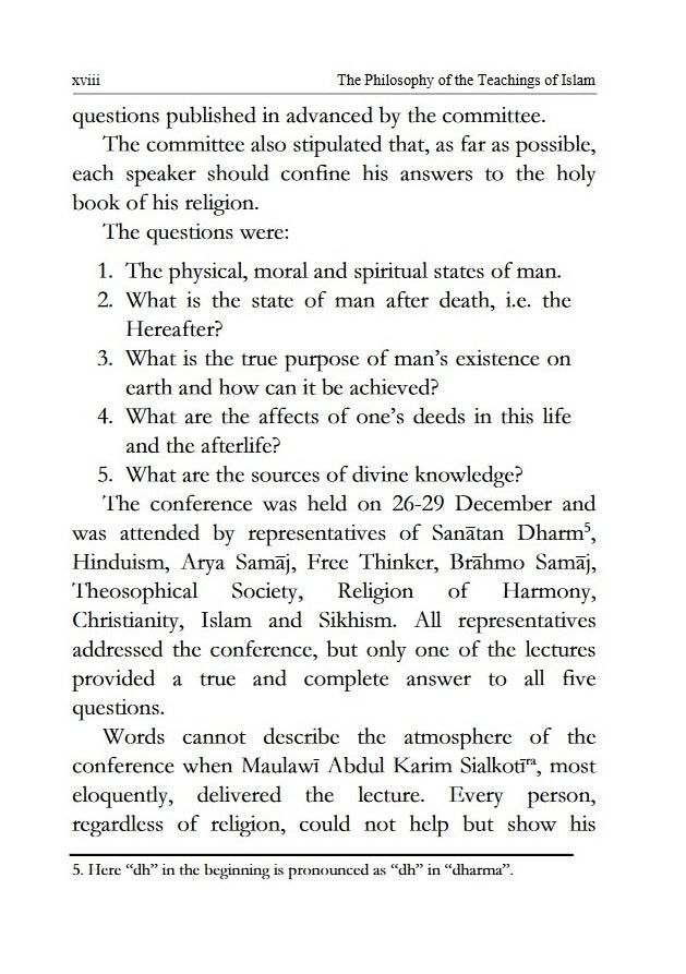 The Philosophy of The Teaching of Islam (Paper Back) in English Language