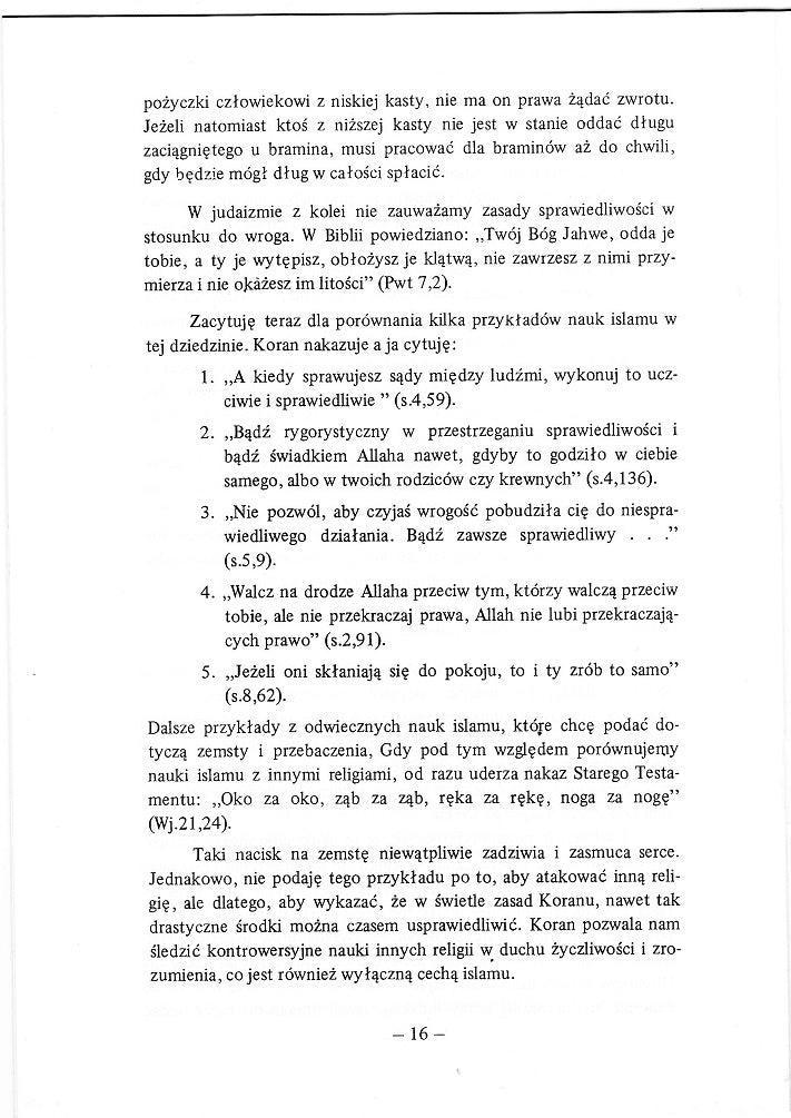 Some Distinctive Features of Islam (Polish)