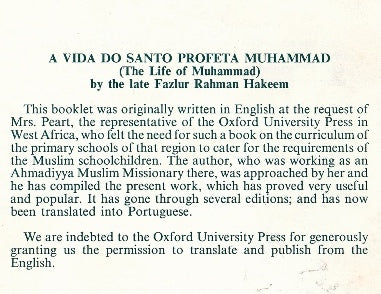 Life of Muhammad (pbuh)(Portuguese Translation)