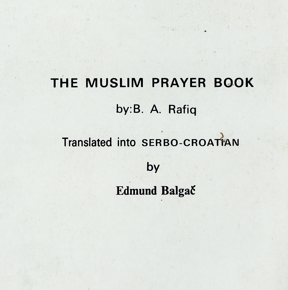 Muslim Prayer book (Serbian)
