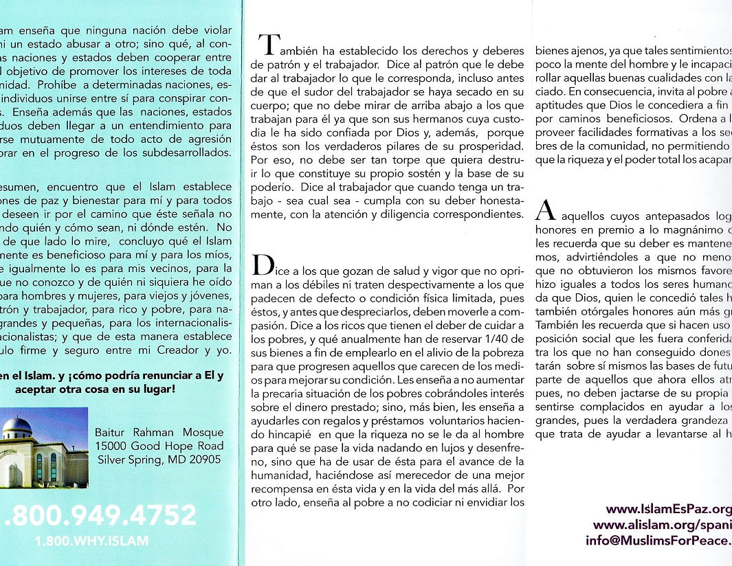 Por que yo creo en el Islam (100 pamphlets)