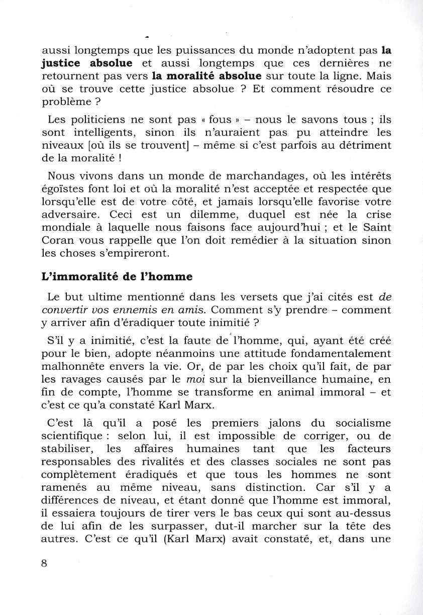 Valueurs Morales Universelles( French)