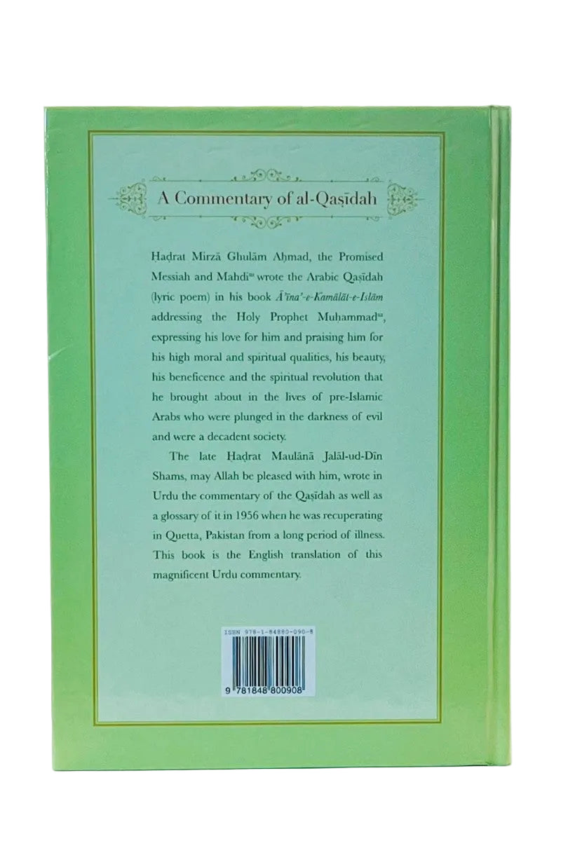 Back cover of a book with text and a barcode on a light green background