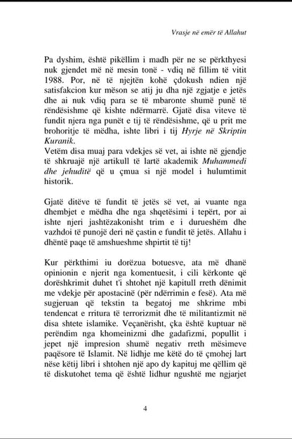 Text page from a book or document in Albanian 