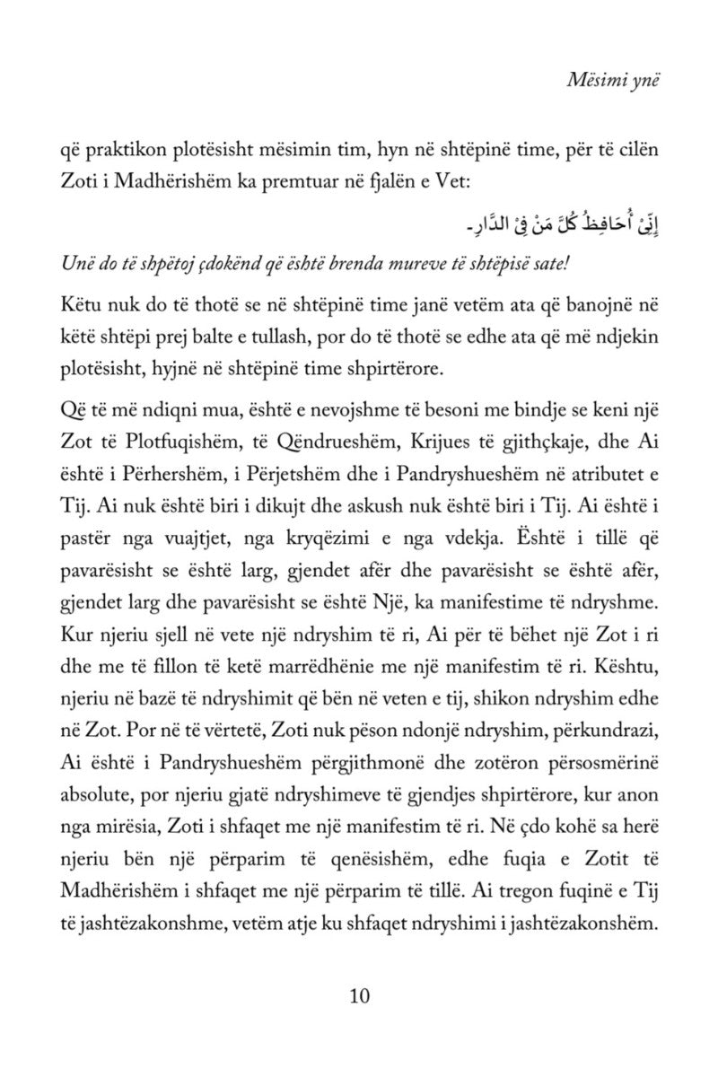 Text page from a book or document with text in Albanian 