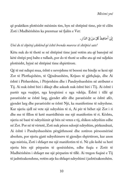 Text page from a book or document with text in Albanian 