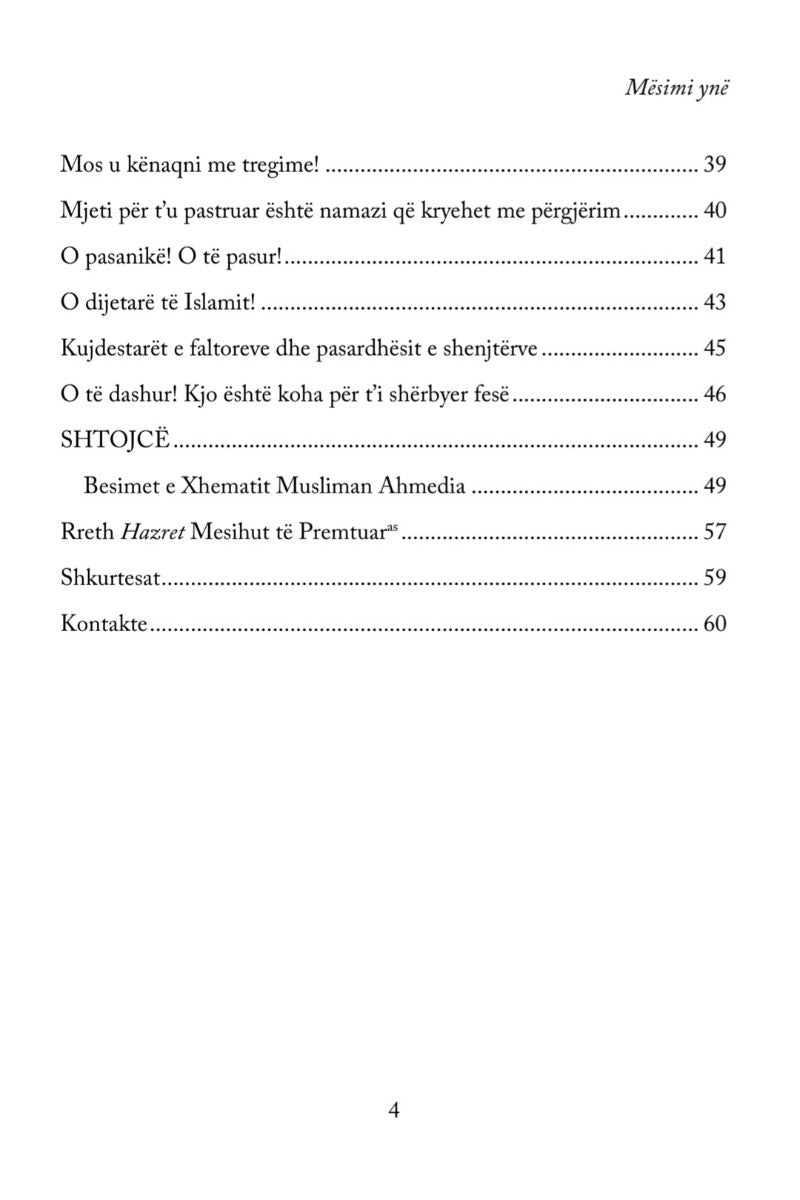 Page from a book or document with text in Albanian on a white background