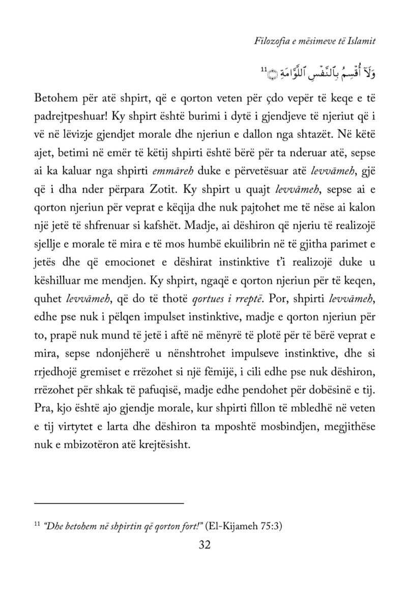 Text page from a book or document in Albanian language