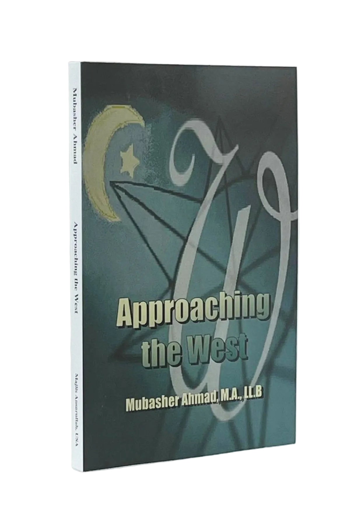 Book cover of 'Approaching the West' with a design element on a white background